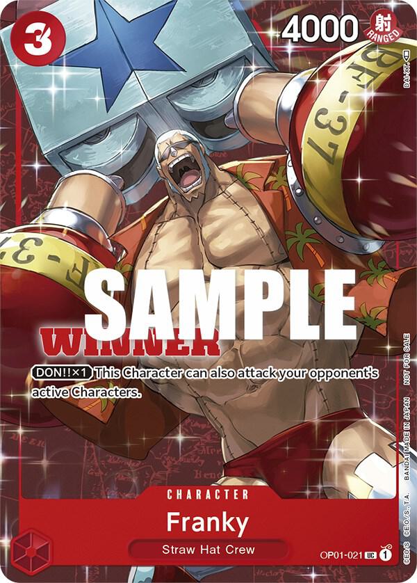 Franky (Tournament Pack Vol. 2) [Winner] OP01-021 - One Piece Promo kart görseli
