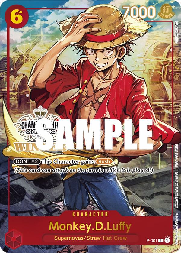 Monkey.D.Luffy (Store Championship Trophy Card) P-001 - One Piece Promo kart görseli