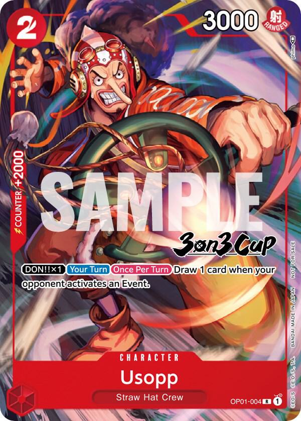 Usopp (3-on-3 Cup) [Participant] OP01-004 - One Piece Promo kart görseli