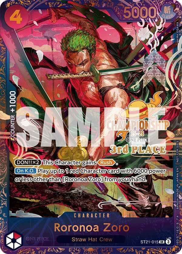 Roronoa Zoro (CS 25-26 3rd Place) ST21-015 - One Piece Promo kart görseli