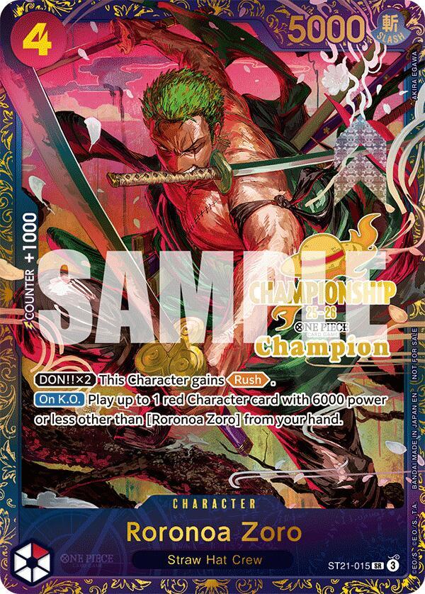 Roronoa Zoro (CS 25-26 1st Place) ST21-015 - One Piece Promo kart görseli