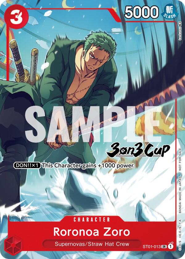 Roronoa Zoro (3-on-3 Cup) [Participant] ST01-013 - One Piece Promo kart görseli