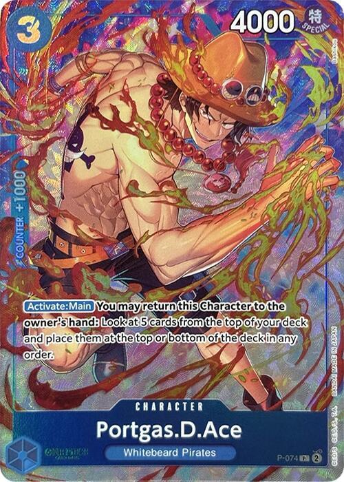 Portgas.D.Ace (Premium Card Collection -Best Selec P-074 - One Piece Promo kart görseli