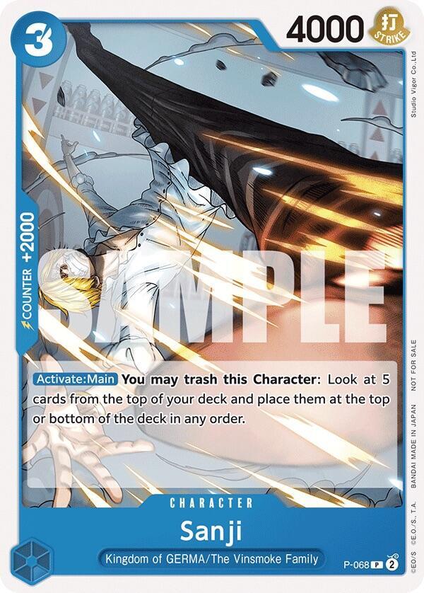 Sanji (Pirates Party Vol. 7) P-068 - One Piece Promo kart görseli