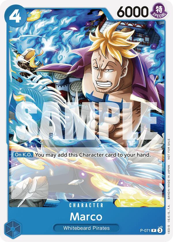 Marco (Two Legends Pre-Release) P-071 - One Piece Promo kart görseli