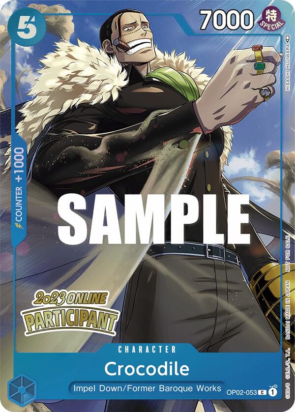 Crocodile (Online Regional 2023) [Participant] OP02-053 - One Piece Promo kart görseli