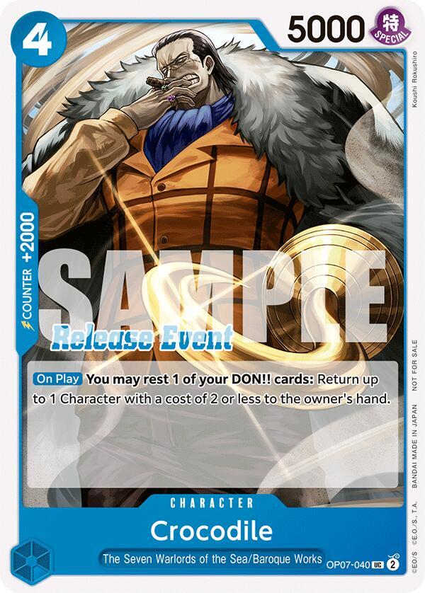 Crocodile (ST15 - ST20 Release Event Pack) OP07-040 - One Piece Promo kart görseli