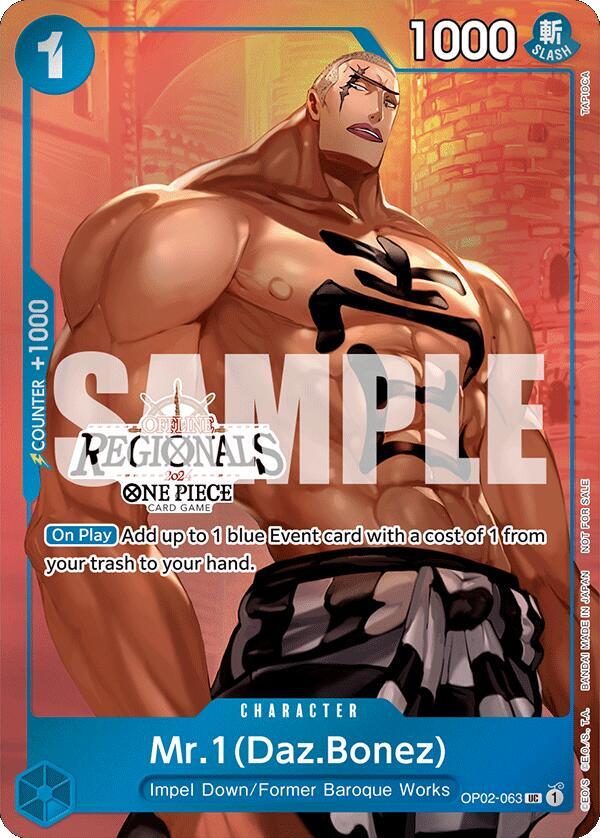 Mr.1 (Daz.Bonez) (Offline Regional 2024 Vol. 3) OP02-063 - One Piece Promo kart görseli