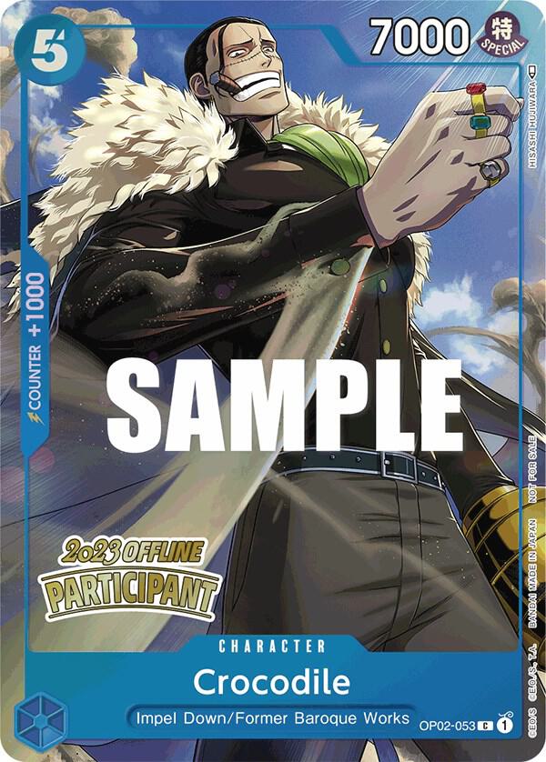 Crocodile (Offline Regional 2023) [Participant] OP02-053 - One Piece Promo kart görseli
