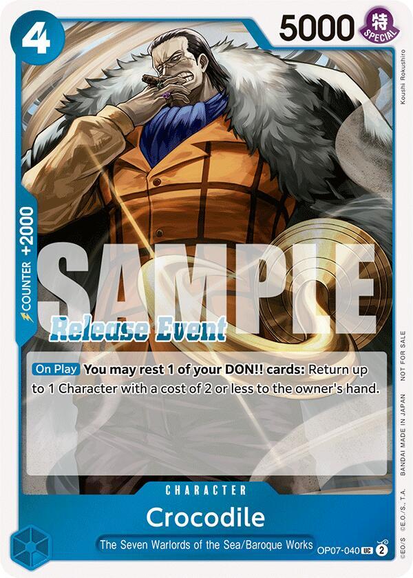 Crocodile (ST15 - ST20 Release Event Winner Pack) OP07-040 - One Piece Promo kart görseli