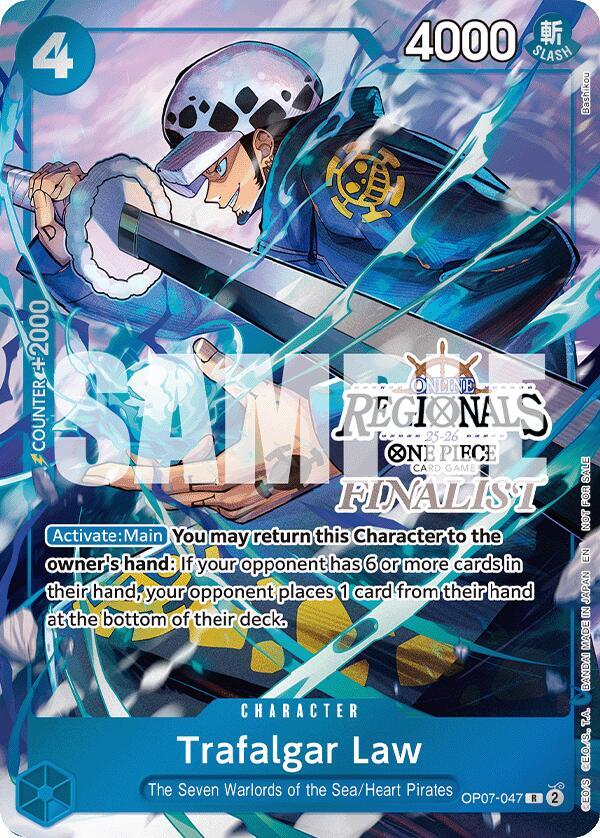 Trafalgar Law (Online Regional Finalist Card Set 2 OP07-047 - One Piece Promo kart görseli