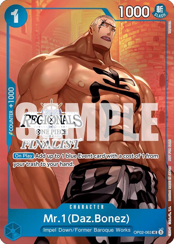 Mr.1 (Daz.Bonez) (Online Regional 2024 Vol. 3) [Fi OP02-063 - One Piece Promo kart görseli