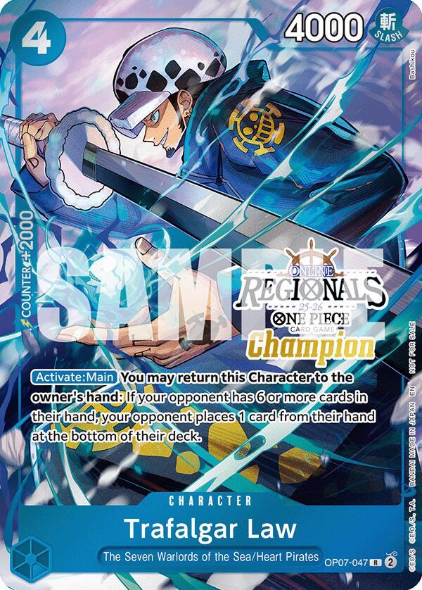 Trafalgar Law (Online Regional Champion Card Set 2 OP07-047 - One Piece Promo kart görseli