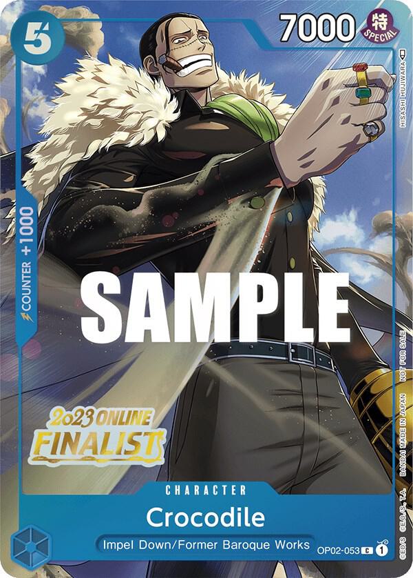 Crocodile (Online Regional 2023) [Finalist] OP02-053 - One Piece Promo kart görseli