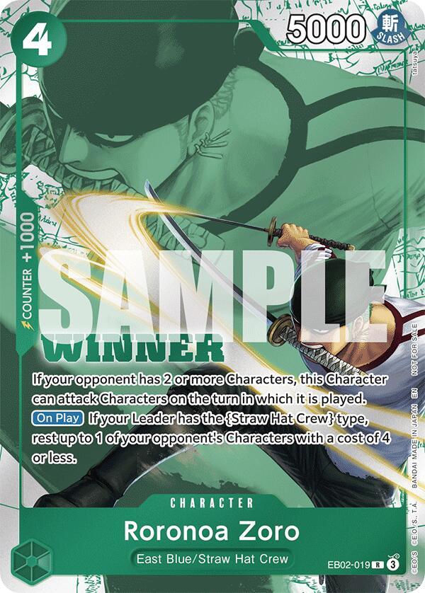 Roronoa Zoro (Winner Pack 2025 Vol. 3) EB02-019 - One Piece Promo kart görseli