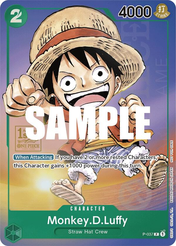 Monkey.D.Luffy (037) (1st Anniversary Tournament) P-037 - One Piece Promo kart görseli