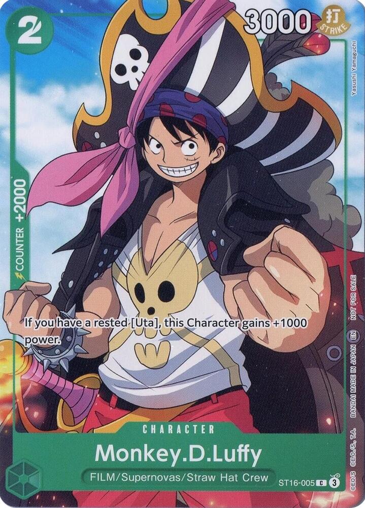 Monkey.D.Luffy (Welcome Pack Vol. 2) ST16-005 - One Piece Promo kart görseli