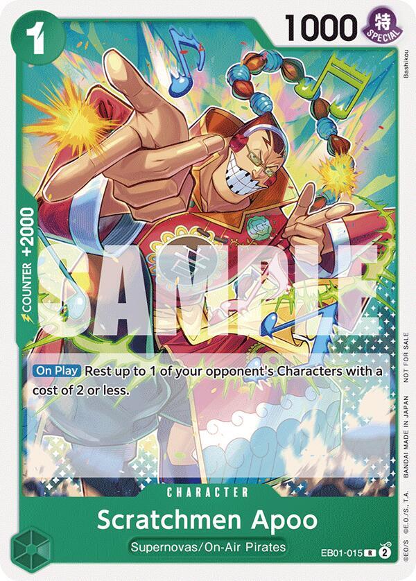Scratchmen Apoo (Tournament Pack 2025 Vol. 2) EB01-015 - One Piece Promo kart görseli
