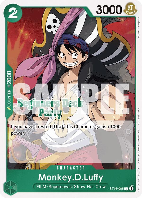 Monkey.D.Luffy (Beginners Deck Party [ST-23] - [ST ST16-005 - One Piece Promo kart görseli