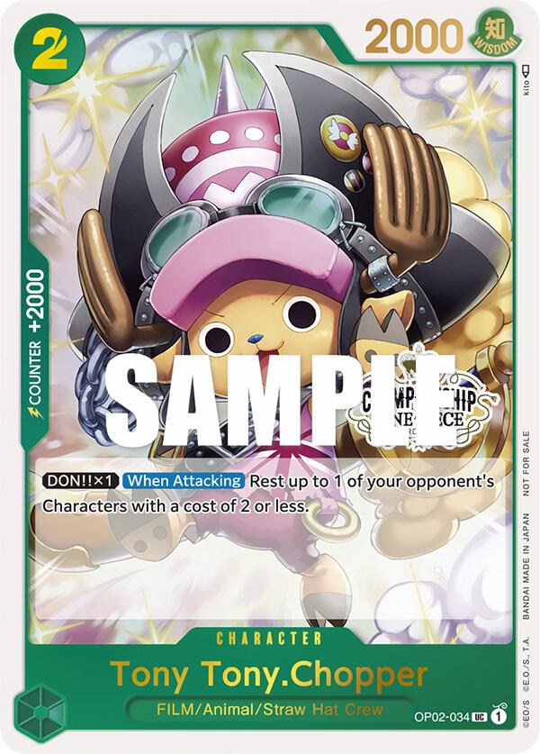 Tony Tony.Chopper (Store Championship Participatio OP02-034 - One Piece Promo kart görseli