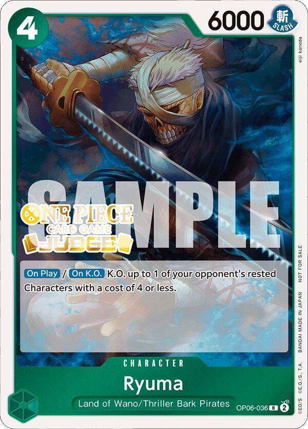 Ryuma (Judge Pack Vol. 4) OP06-036 - One Piece Promo kart görseli