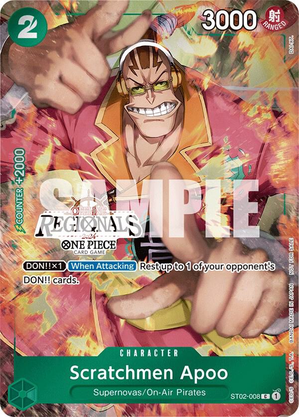 Scratchmen Apoo (Offline Regional 2024) [Participa ST02-008 - One Piece Promo kart görseli
