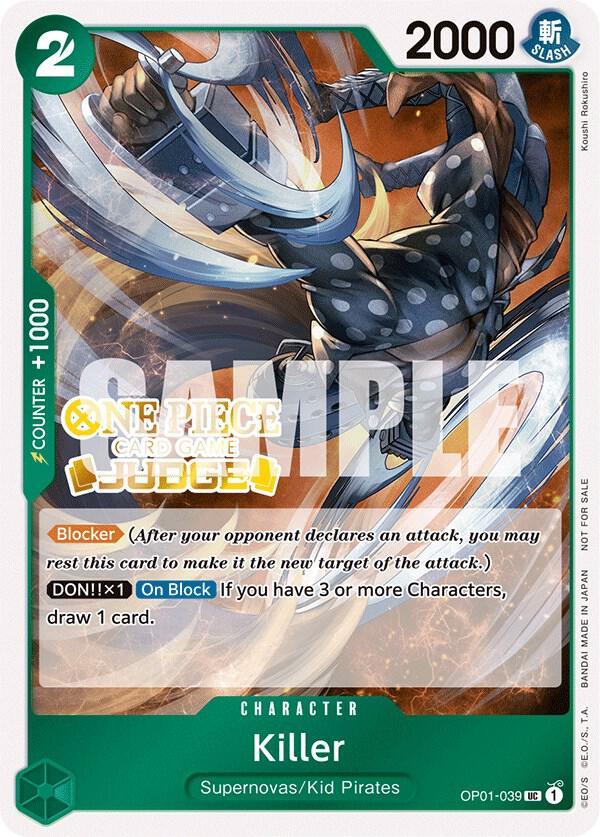 Killer (Judge Pack Vol. 3) OP01-039 - One Piece Promo kart görseli
