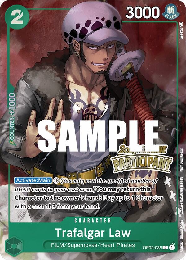 Trafalgar Law (Offline Regional 2023) [Participant OP02-035 - One Piece Promo kart görseli