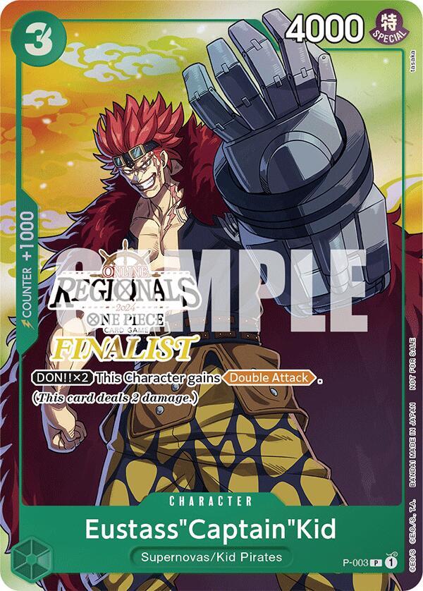 Eustass"Captain"Kid (Online Regional 2024 Vol. 2)  P-003 - One Piece Promo kart görseli
