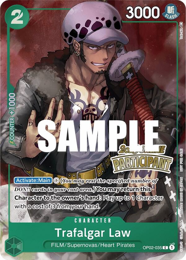 Trafalgar Law (Online Regional 2023) [Participant] OP02-035 - One Piece Promo kart görseli
