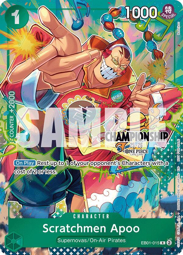 Scratchmen Apoo (CS 25-26 Celebration Pack) EB01-015 - One Piece Promo kart görseli