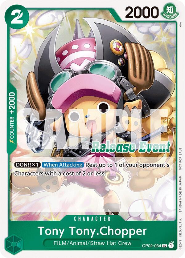 Tony Tony.Chopper (ST15 - ST20 Release Event Winne OP02-034 - One Piece Promo kart görseli