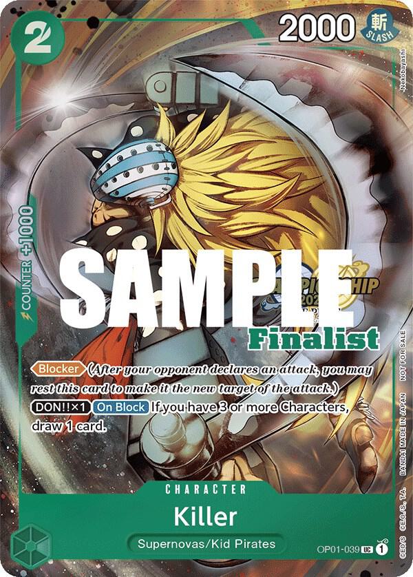 Killer (CS 2023 Top Players Pack) [Finalist] OP01-039 - One Piece Promo kart görseli