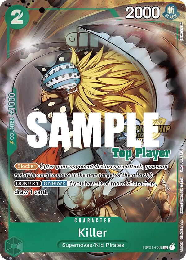 Killer (CS 2023 Top Players Pack) OP01-039 - One Piece Promo kart görseli