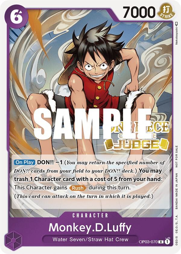 Monkey.D.Luffy (Judge Pack Vol. 2) OP03-070 - One Piece Promo kart görseli