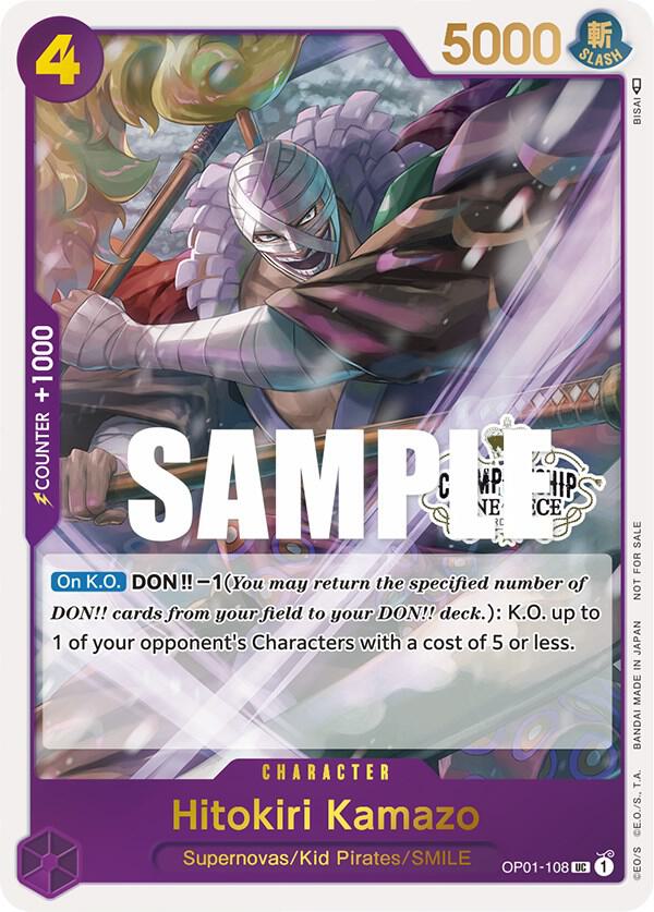 Hitokiri Kamazo (Store Championship Participation  OP01-108 - One Piece Promo kart görseli