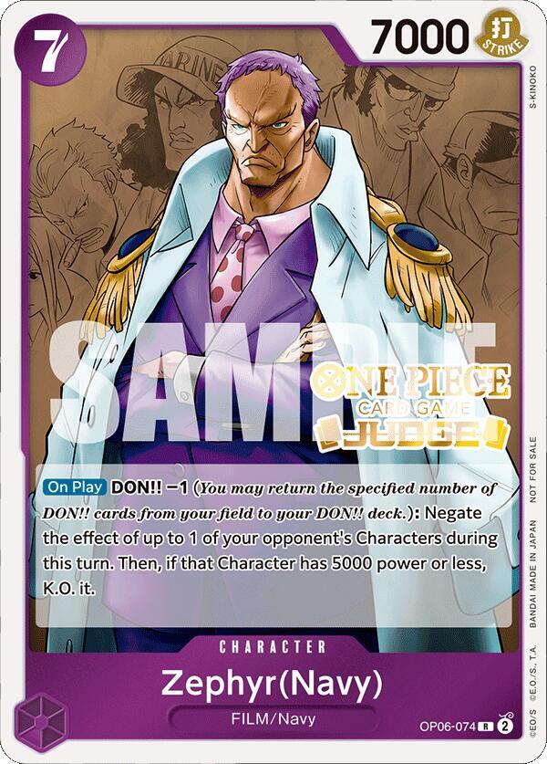 Zephyr (Navy) (Judge Pack Vol. 4) OP06-074 - One Piece Promo kart görseli