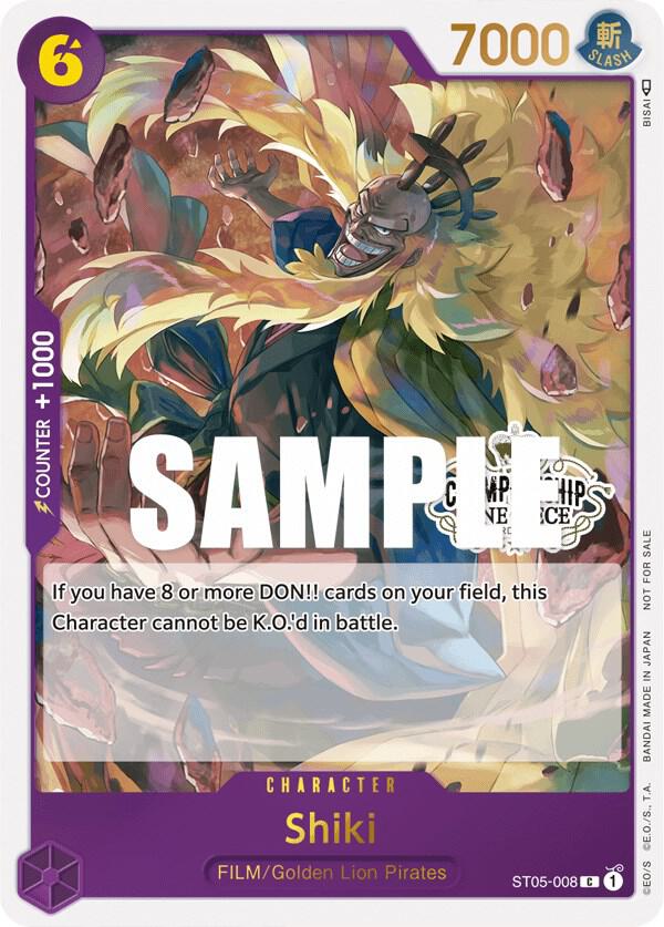 Shiki (Store Championship Participation Pack Vol.  ST05-008 - One Piece Promo kart görseli