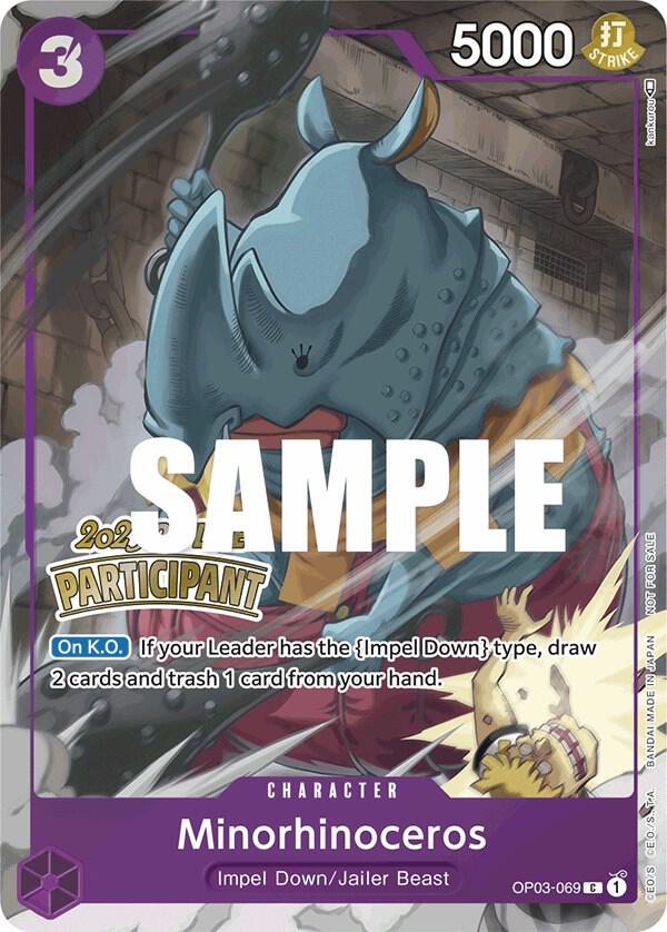 Minorhinoceros (Offline Regional 2023) [Participan OP03-069 - One Piece Promo kart görseli