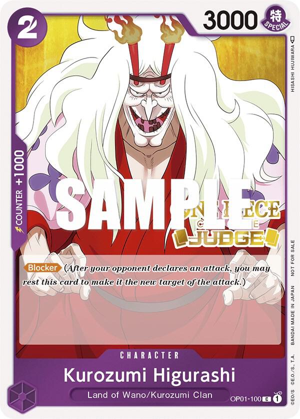Kurozumi Higurashi (Judge) OP01-100 - One Piece Promo kart görseli
