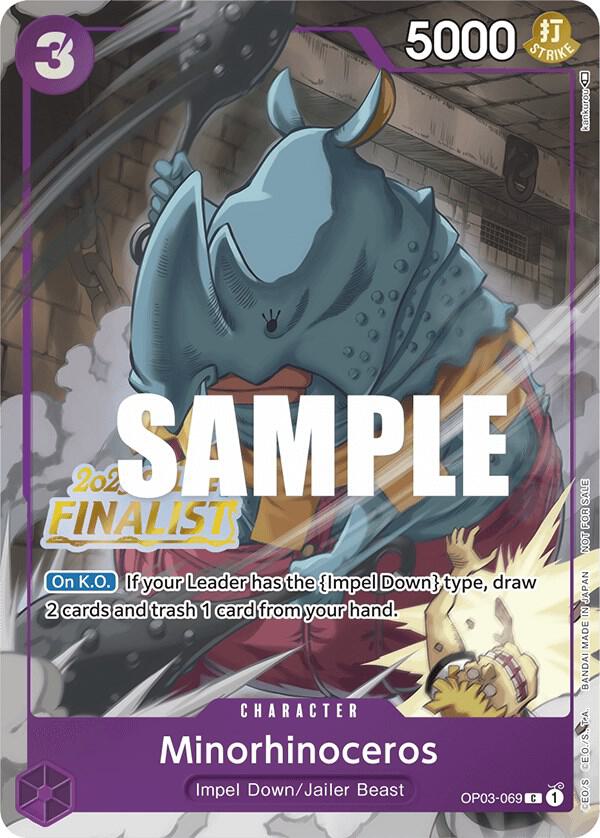 Minorhinoceros (Online Regional 2023) [Finalist] OP03-069 - One Piece Promo kart görseli