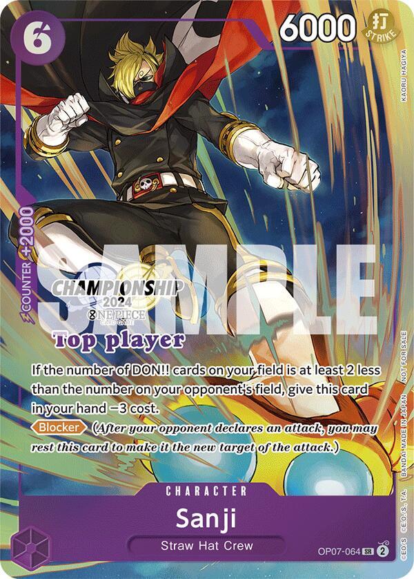 Sanji (Championship 2024 Top Player Pack) OP07-064 - One Piece Promo kart görseli