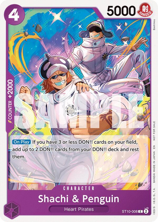 Shachi & Penguin (Tournament Pack 2025 Vol. 4) ST10-008 - One Piece Promo kart görseli