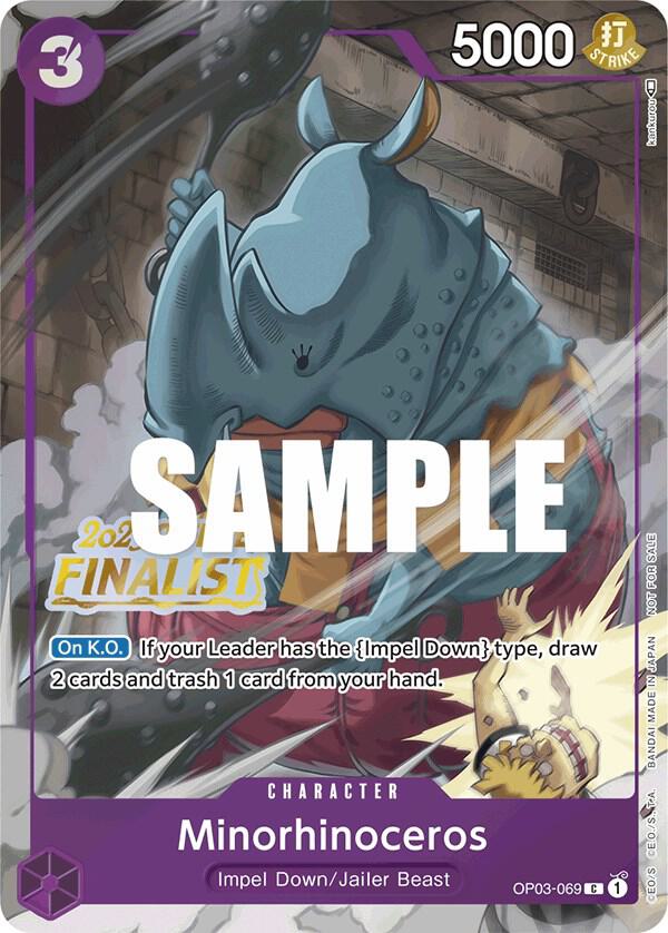 Minorhinoceros (Offline Regional 2023) [Finalist] OP03-069 - One Piece Promo kart görseli