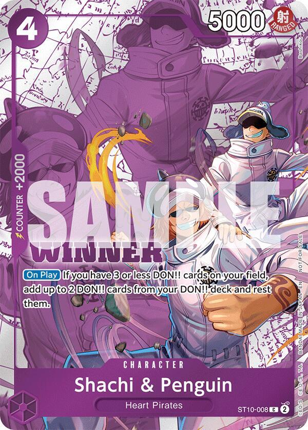 Shachi & Penguin (Winner Pack 2025 Vol. 4) ST10-008 - One Piece Promo kart görseli