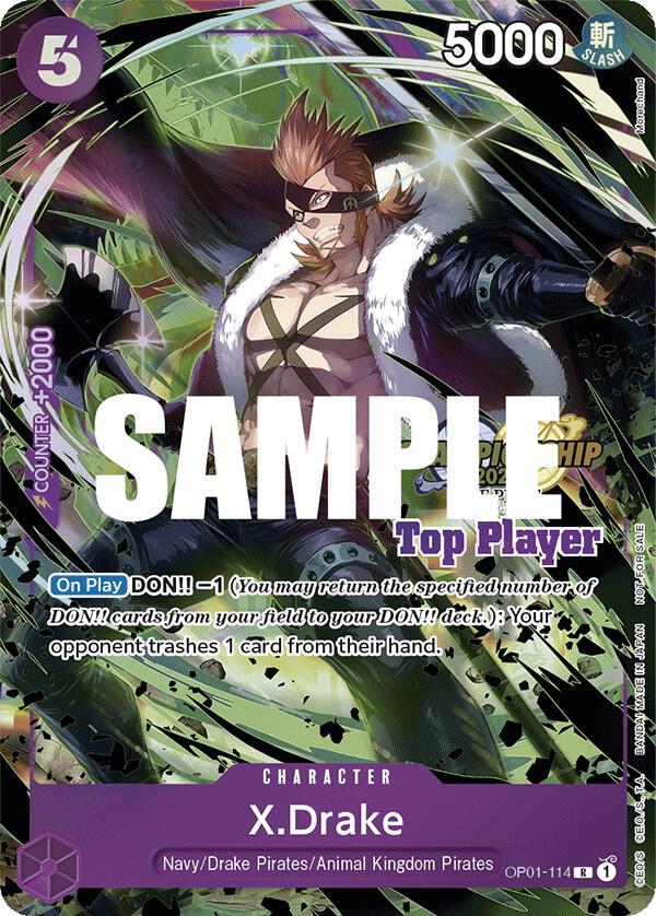 X.Drake (CS 2023 Top Players Pack) OP01-114 - One Piece Promo kart görseli