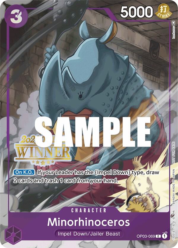 Minorhinoceros (Offline Regional 2023) [Winner] OP03-069 - One Piece Promo kart görseli