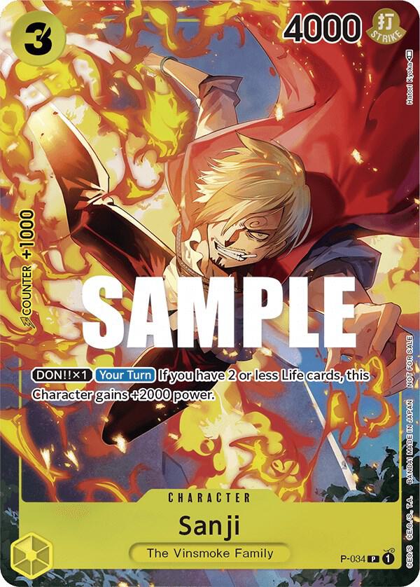 Sanji (Event Pack Vol. 2) P-034 - One Piece Promo kart görseli