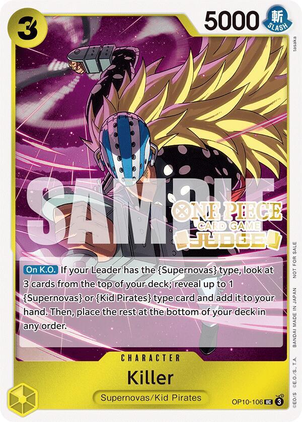Killer (Judge Pack Vol. 5) OP10-106 - One Piece Promo kart görseli