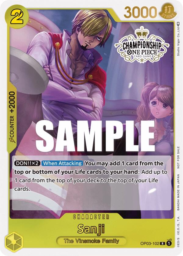 Sanji (Store Championship Participation Pack Vol.  OP03-102 - One Piece Promo kart görseli